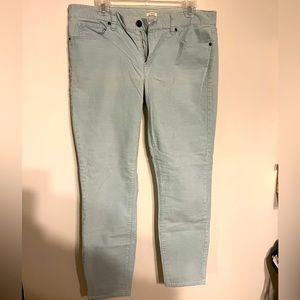 J.Crew Toothpick Blue Corduroys